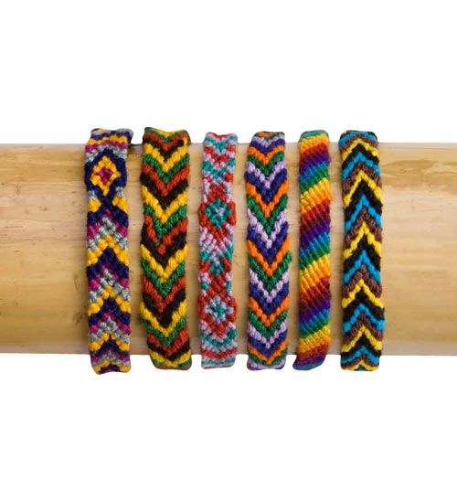 Guatemalan handmade beaded braided bracelet