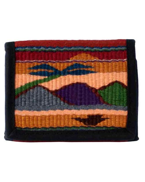 WALLET with Woven Mountain Scene