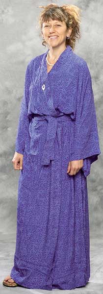 Two Shade Purple Batik Kimono