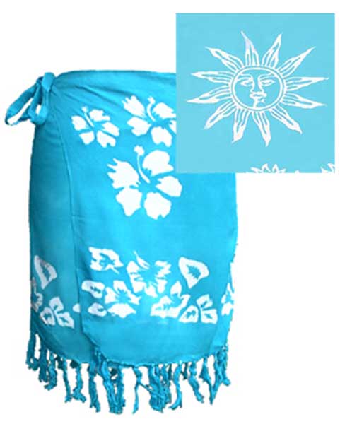 Mini Sarong Wrap Skirt – Turquoise ...